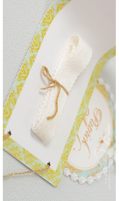 Trusou de botez cu broderie personalizata pentru baieti, Gold & Mint 9
